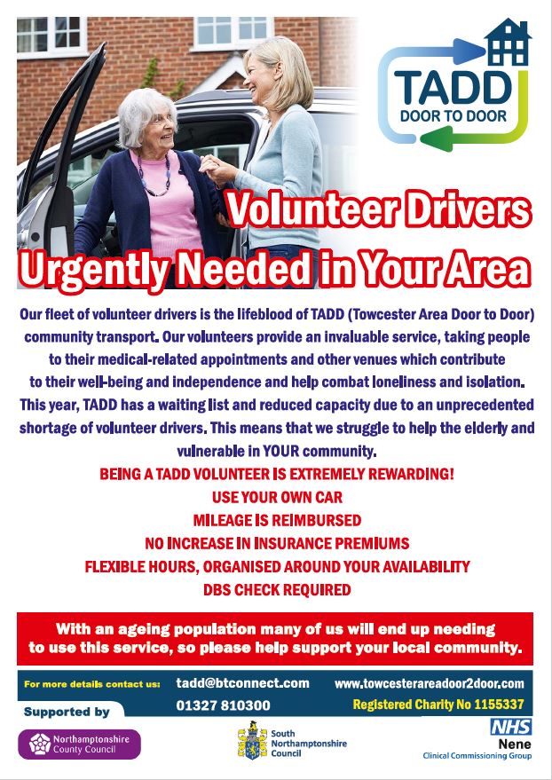 Volunteer Drivers Urgently Needed