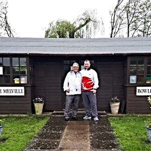 It might have been raining but Neville and David wanted to see the changing hut