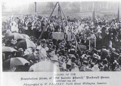 Laying of the Foundation Stone of Rockwell Green Church. September 10th 1884