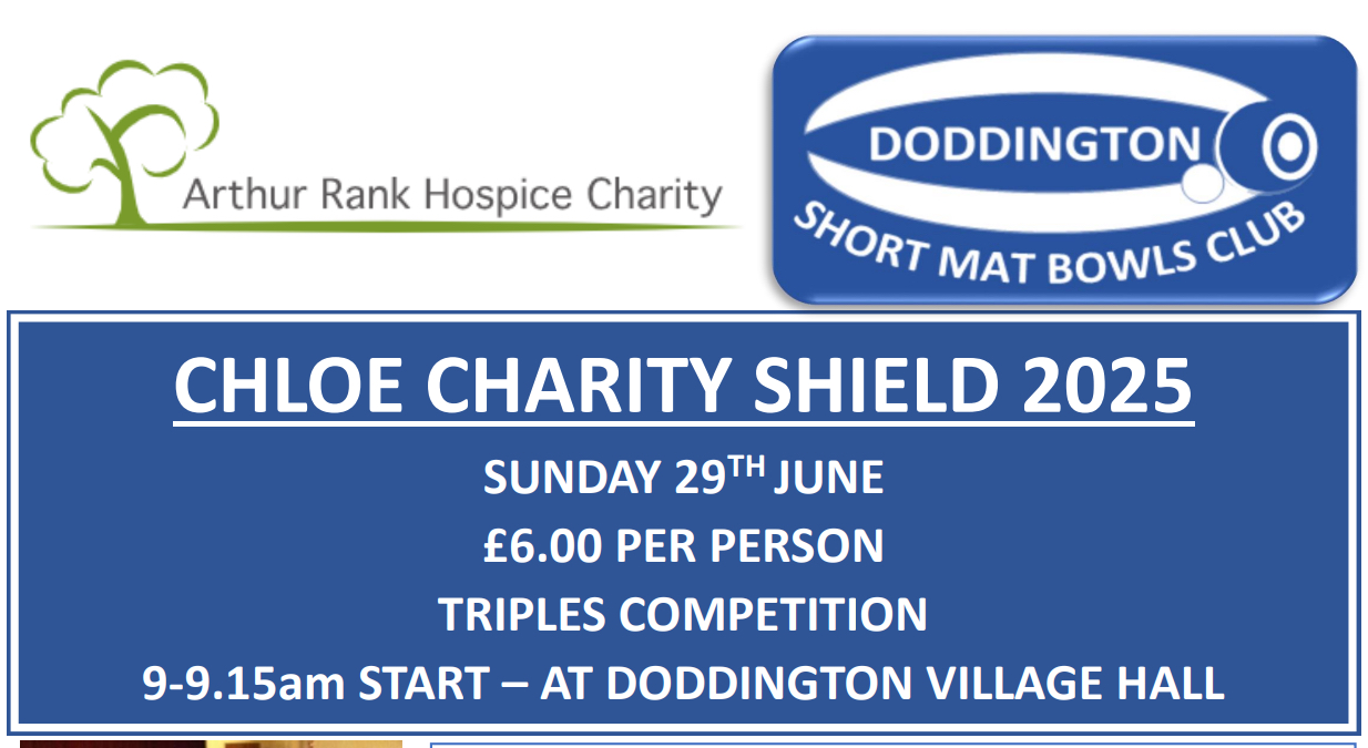 Doddington Short Mat Bowls Club Chloe Shield Entry Form