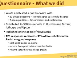 Hurstbourne Tarrant Parish Questionnaire Results