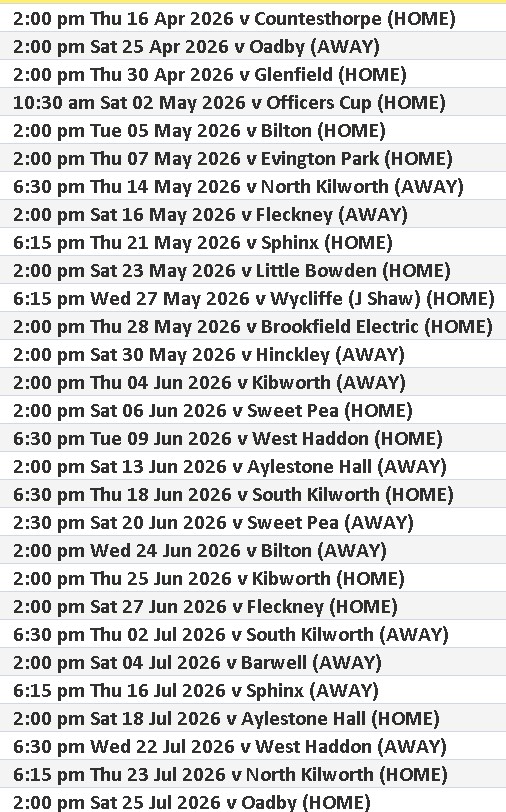 Lutterworth Town Bowling Club Club Matches