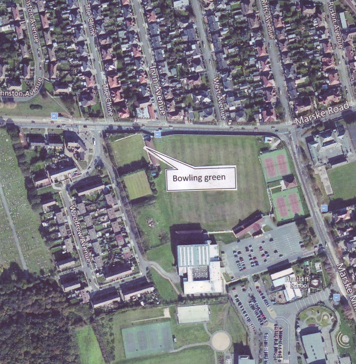 Arial view of Saltburn Bowls Club - Google Maps