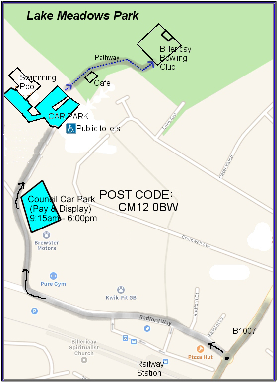 Billericay Bowling Club How to find us Billericay Bowling Club How to find us