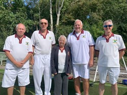Mens Pairs Finalists 2025 -Tony Wall & Paul Knight Brenda Webb - Vice President - Paul Tappenden & Mark Berry