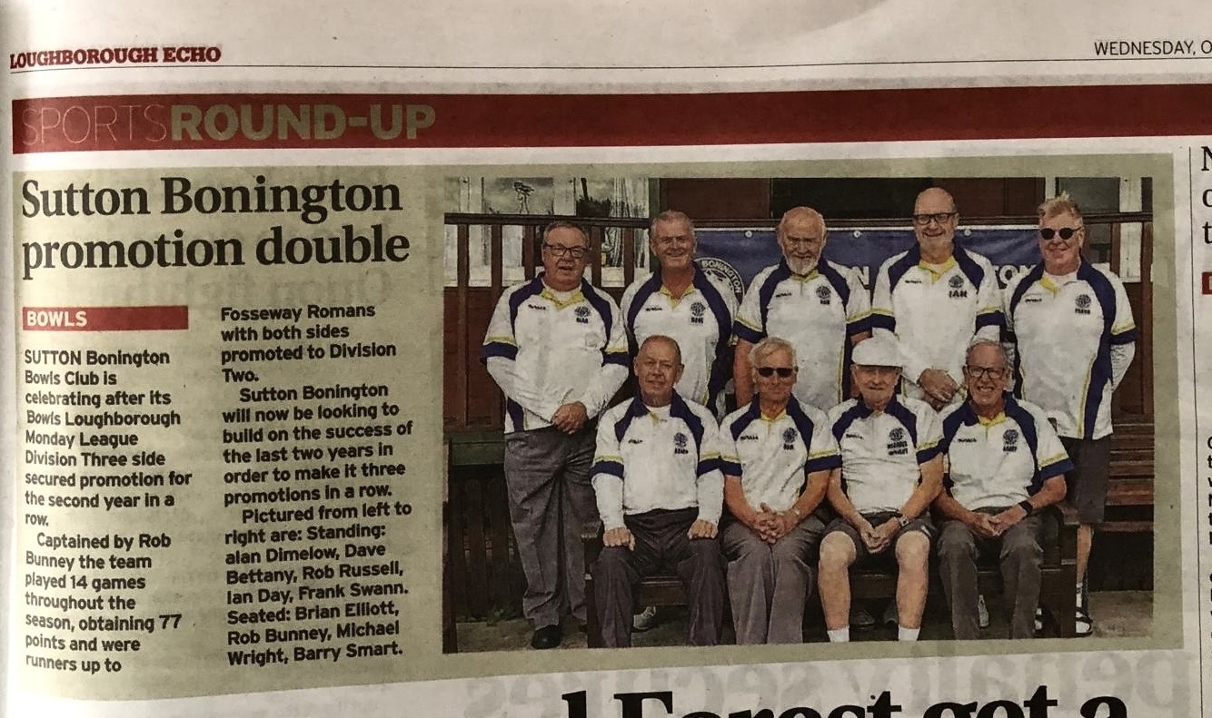 Monday Men's League secure promotion from Division 3 to Division 2