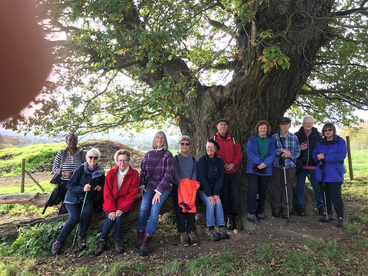 The Len Valley walkers who met in Grafty recently for a lovely walk organised by Sue Burch. We ended up in the Kings Head pub !!. Picture courtesy of Liz Burgess