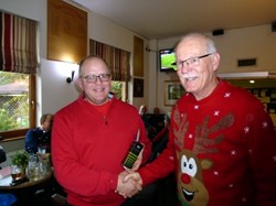 The old boy actually won something, nearest the pin!  Well done