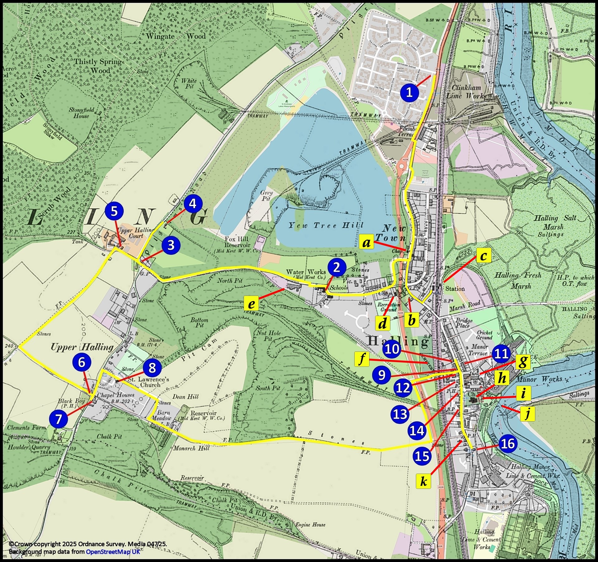 The map of the Trail