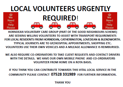 Horndean Voluntary Care Group Vacancies