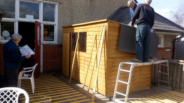 Building a storage shed for Highcliffe Library Building a storage shed for Highcliffe Library