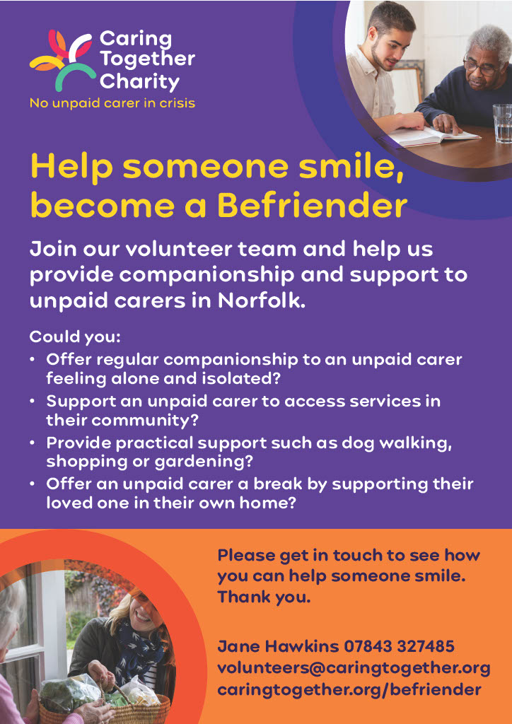 Winterton-on-Sea Parish are keen to support this Befriending Initiative