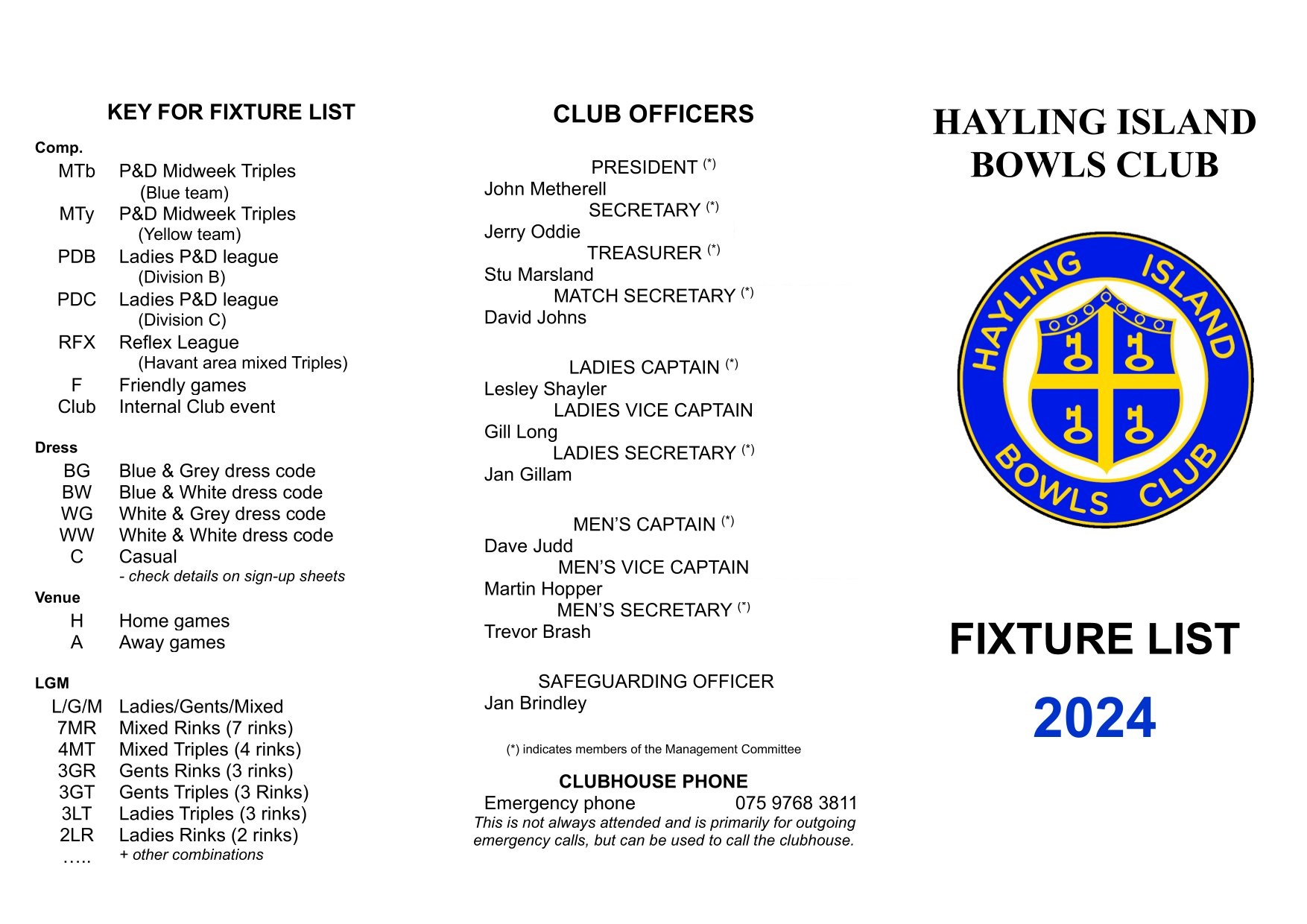 Hayling Island Bowls Club Matches