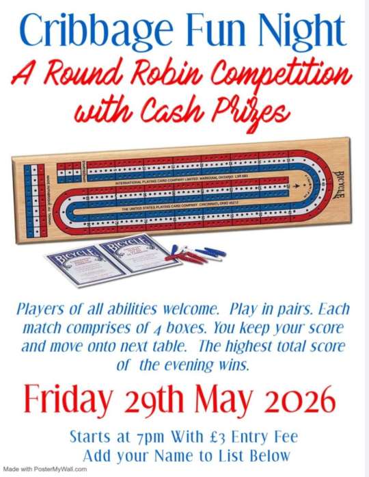 Chelmsford Bowls Club Crib Competition