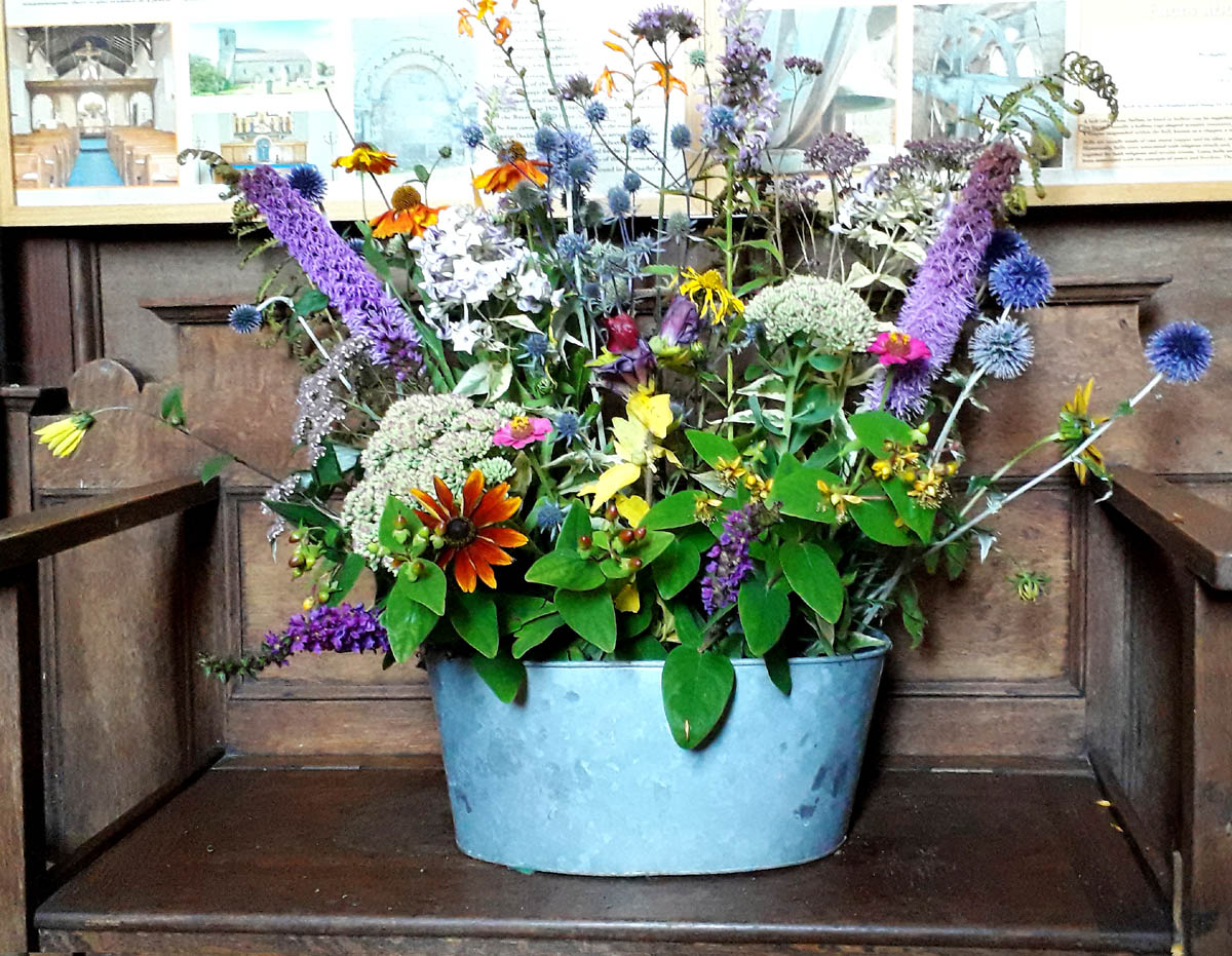 Liz Bradney's lovely display in the narthex