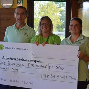 Paul, Lilly, Lucy and a big cheque