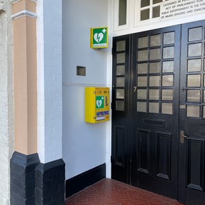 Public Access Defibrillator (Located in front porch)