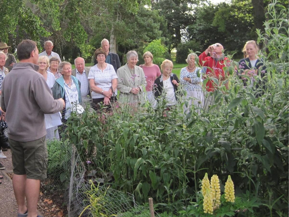 Members at a guided tour of Nynehead Court Members at a guided tour of Nynehead Court