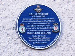 Washington History Society Blue Plaque: 607 Squadron RAF Usworth