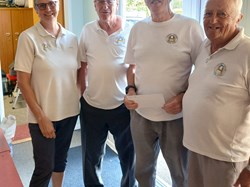 Gala winners , Dave, John & Peter with President Liz