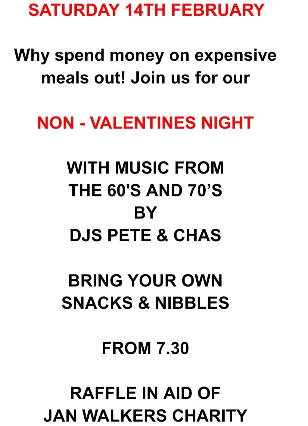 Put your name down for this great night.