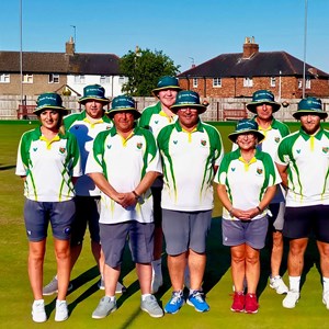 Wittering with their Travis Perkins-sponsored hats