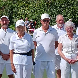 Finalists Ladies 2 Woods, Mens' 2 Woods & Mens' Championship Singles 23.8 pm