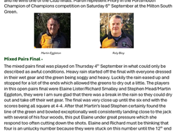 Priory Bowls Club Club Tournament Final Reports