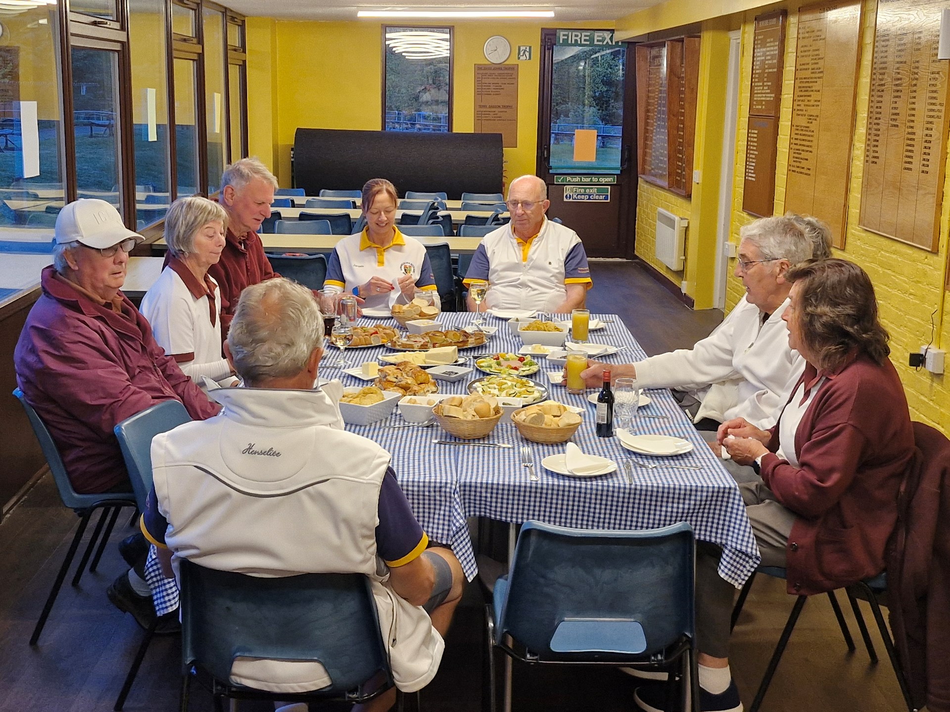 Our NST team enjoy a meal with Henfield A after their draw on May 18