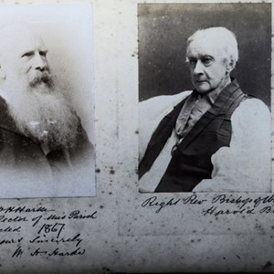 Left- Rev W H Harke. Rector inducted 1867. Right- Right Rev Bishop of Winchester Harold Browne.