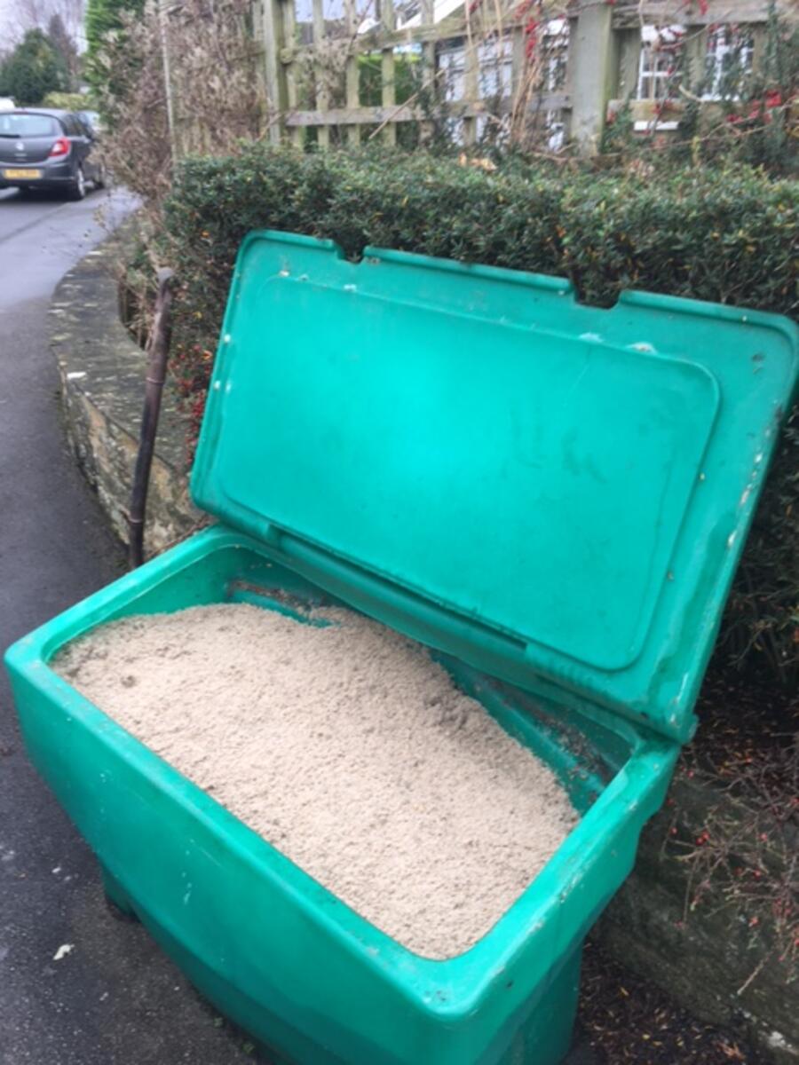 December 2020: All the village salt bins have now been replenished by the Parish Council ready for any frosty weather.