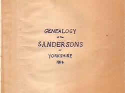 Genealogy of de Biddick Sanderson family