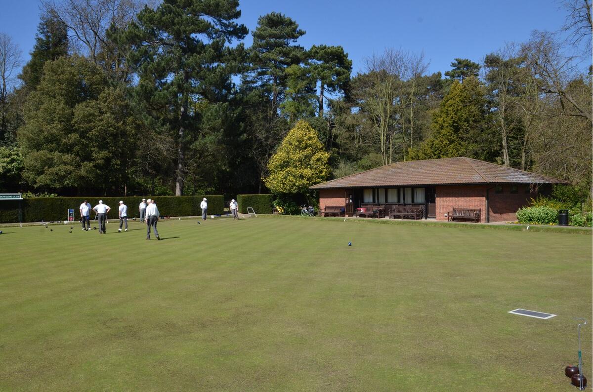 Bowling at the club grounds - in the sunshine.