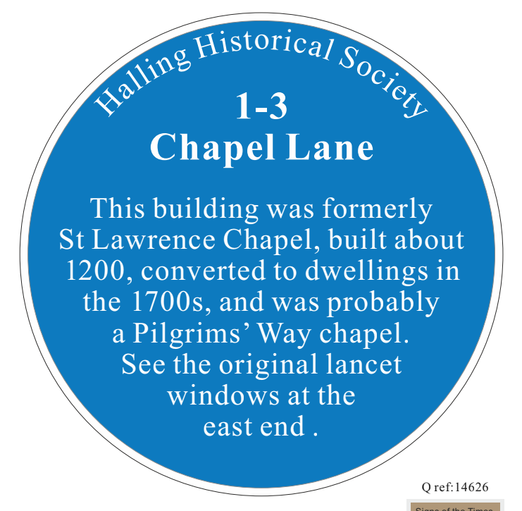 Halling Historical Society Plaque 6: 1-3 Chapel Lane