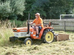 Paul Bowditch, with our tractor Duncan!