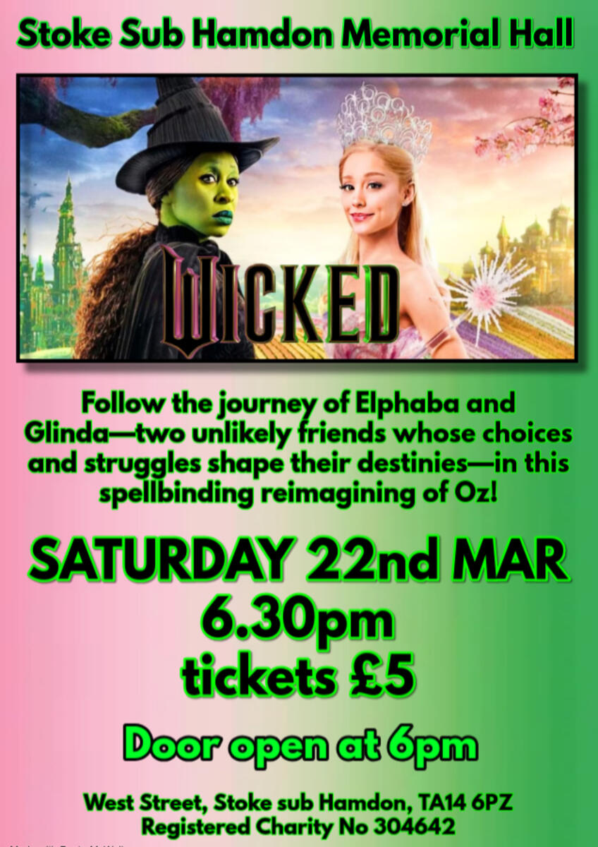 Stoke sub Hamdon Memorial Hall & Recreation Ground Wicked 22nd March 2025