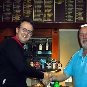 Tim has to make do with the runner up prize being beaten by the  treasurer on countback.
