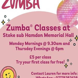 Stoke sub Hamdon Memorial Hall & Recreation Ground Zumba with Lauren
