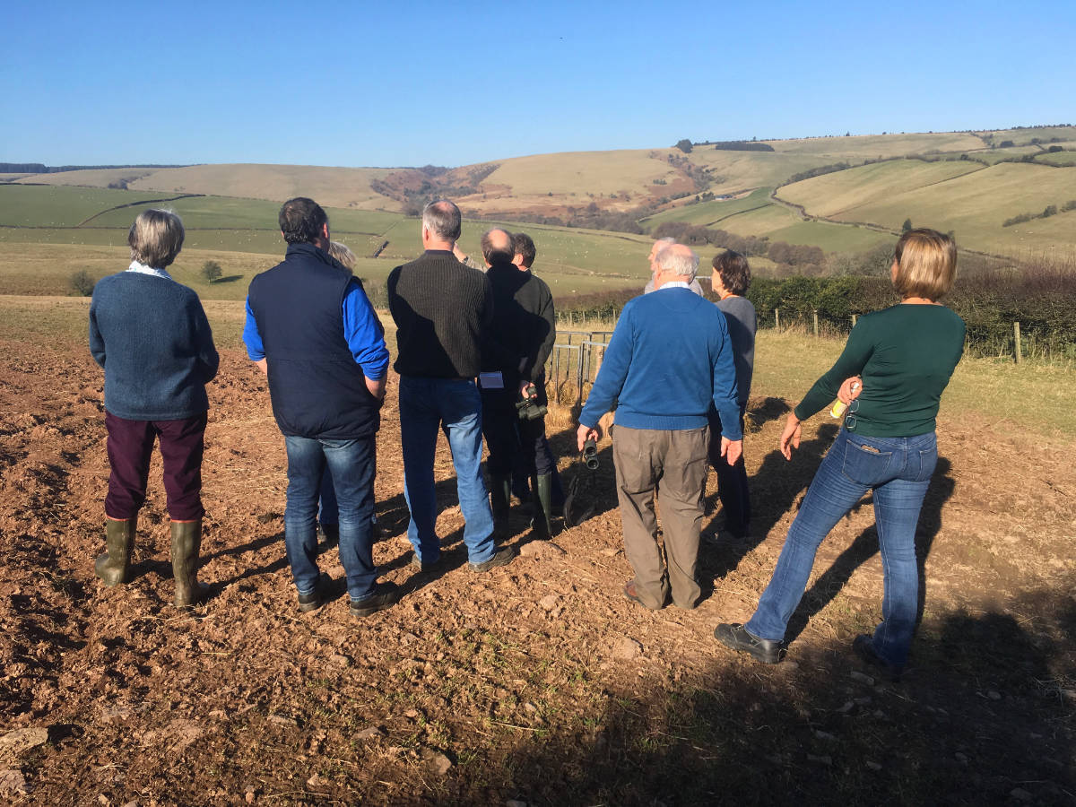 A farmer site meeting about curlew habitat