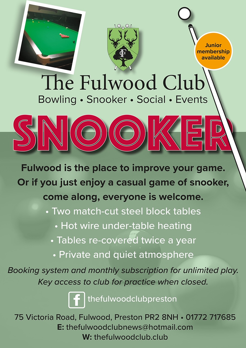 The Fulwood Club Snooker The Fulwood Club Snooker