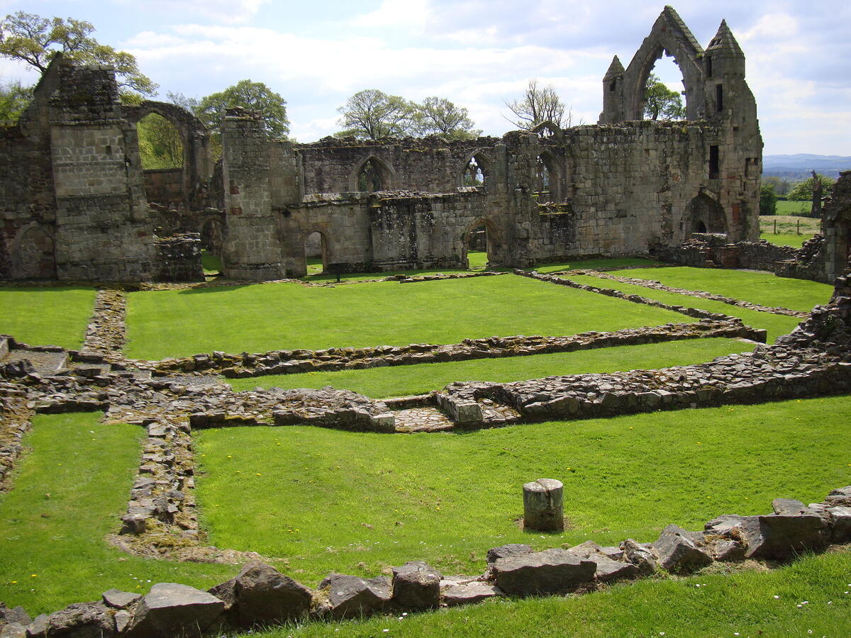 The ruins of Haughmond Abbey in the parish of Uffington