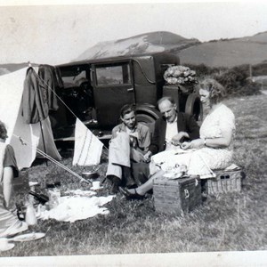 The Butcher family from London camping at the now Golden Cap Park in the 1920's.g