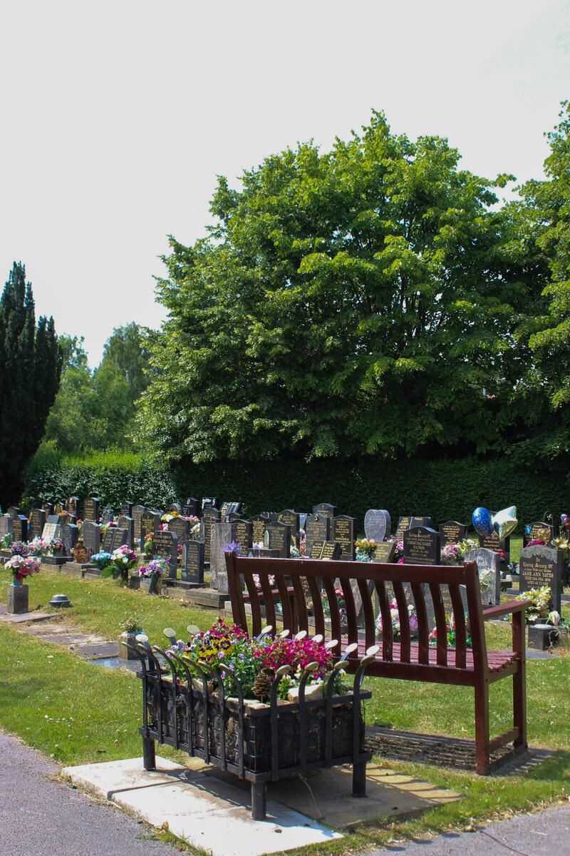 A Section, Bench and Flower Tub