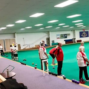 Coach training at Falcon bowls club April 2026