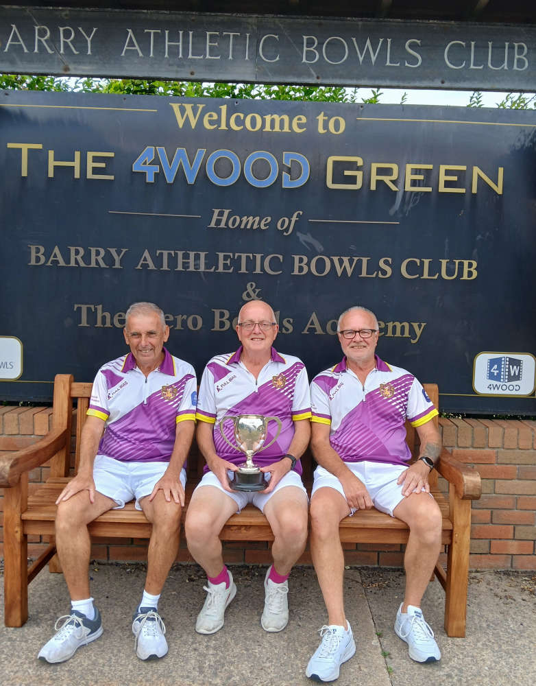 2025 County TRiples Champions - Scott Howell, Peter Rogers, Dave Townsend