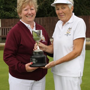 Ladies Pairs winners Jan Pead & Shirley Stanworth-Hall