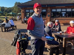 Nearest the pin winner Tim looking very happy!