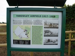 Information stand at the edge of the old airfield