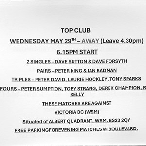 Men's Top Club vs Victoria BC (H)Wed May 29th