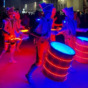 Colourful drummers